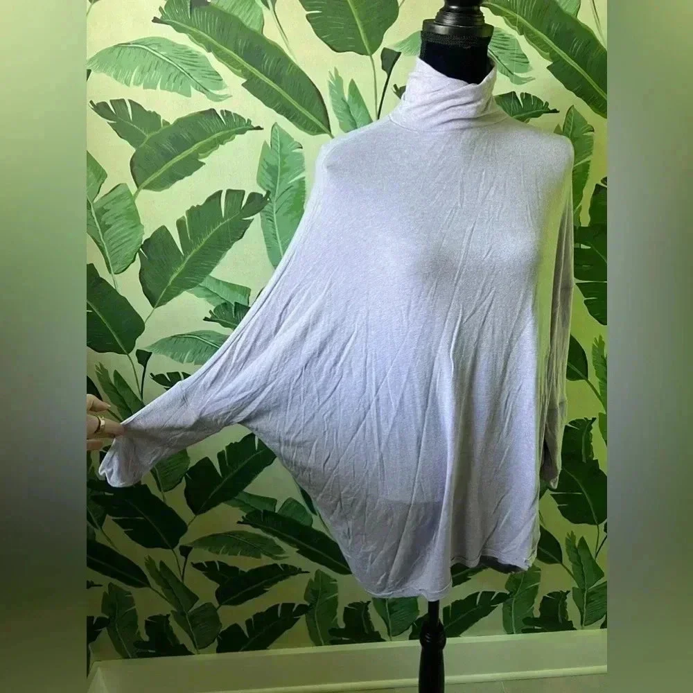 Free People We The Free Womens Light Purple Terry Tee Tunic Small
